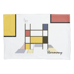 Bevallig Neoplasticisme Kunst Monogram. Letter H Kussensloop