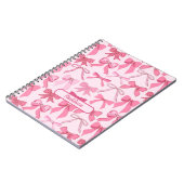 Bevallig Roze Strikpatroon Notitieboek (Linkerzijde)