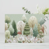 Bevallig winters landschap Kerstmis Feestdagenkaart (Staand voorkant)