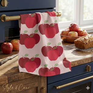 Bevallige appelmarkprint handdoeken voor elke keuk