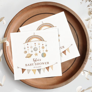 Bevallige Boho Geslachtsneutrale Baby Shower Servet