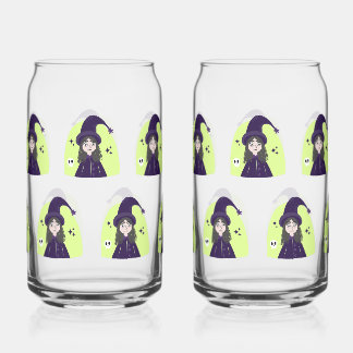 Bevallige Boze Schattige Heks Blikvorm Glas