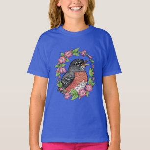 Bevallige Connecticut-vogel met Mirabilis T-shirt