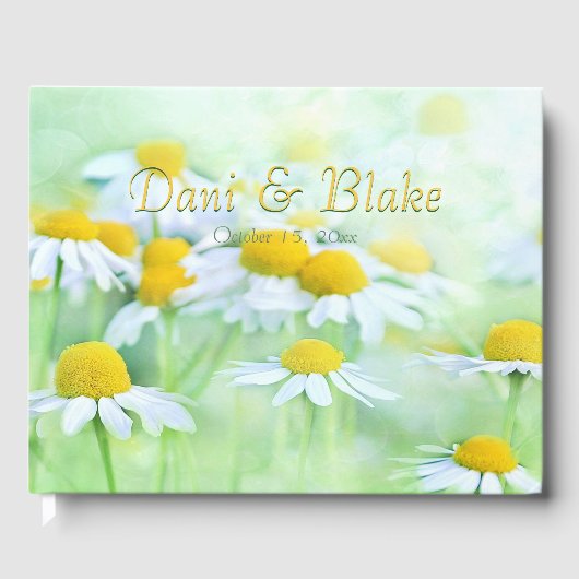 Bevallige Daisy, Script Lettertype Gastenboek (Voorkant)