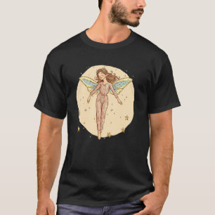 Bevallige fee in pyjama voor een droomvlucht t-shirt