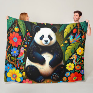 Bevallige Fee Panda Beer Fleece Deken