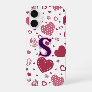 Bevallige Harten Elegant & Stijlvol Ontwerp iPhone 16 Hoesje