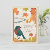 Bevallige Herfst Housewarming Laat Minimalistische Kaart (Staand voorkant)