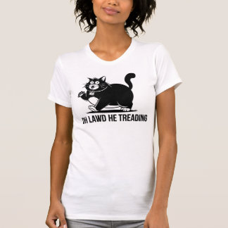 Bevallige Illustratie van Zwarte Kat T-shirt