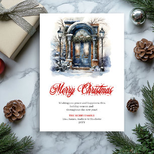 Bevallige kerstscène Kerstgroet kaart