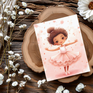 Bevallige Kleine Ballerina Ansichtkaart Briefkaart