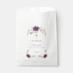 Bevallige Lavendel Roze Witte Bloemen Doop Bedankzakje