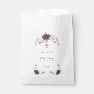 Bevallige Lavendel Roze Witte Bloemen Doop Bedankzakje