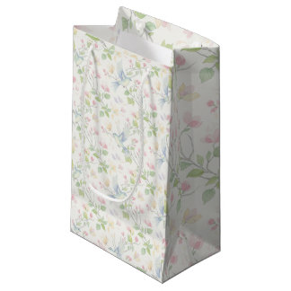 Bevallige Lente Vogel en Bloemen  Klein Cadeauzakje