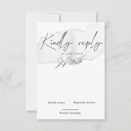 Bevallige Natuur Verticale RSVP Kaart (Voorkant)