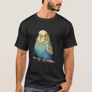 Bevallige parkiet op een tak t-shirt