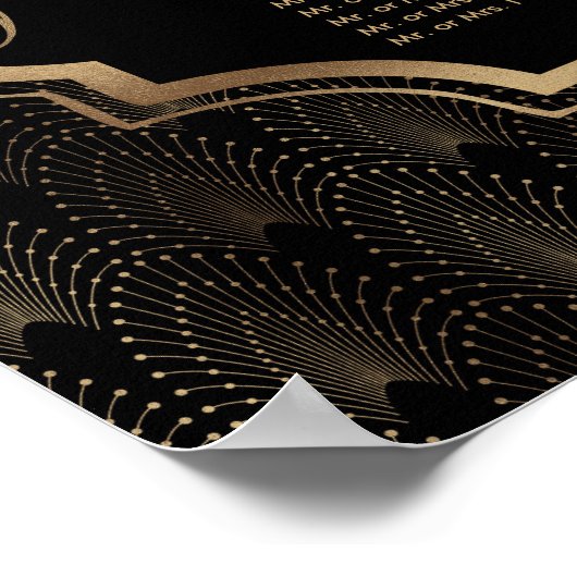 Bevallige Roaring 20s Great Gatsby Stoelenplattegr Poster (Hoek)