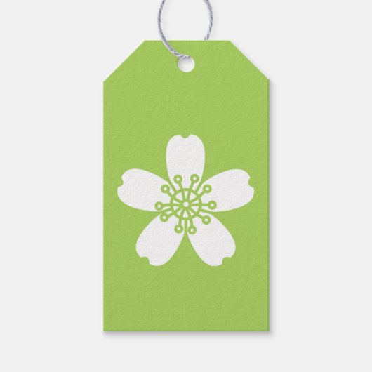 Bevallige Sakura in Peridot-cadeaubijsluiter Cadeaulabel (Voorkant)