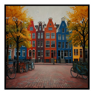 Bevallige stad Amsterdam Perfect Poster