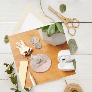 Bevallige Tiara, Prinses, Glitter Bokeh Sleutelhanger