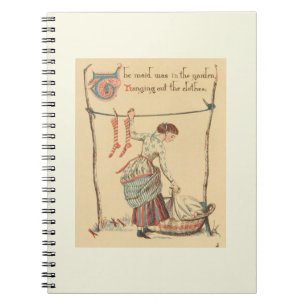 Bevallige Vintage Dame Notitieboek