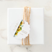 Bevallige Waterverf Zonnebloemen Bruiloft Bedankjes Labels (In situ)