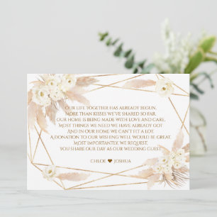 Bevallige Witte Rozen Pampas Gras Gouden Bruiloft Save The Date