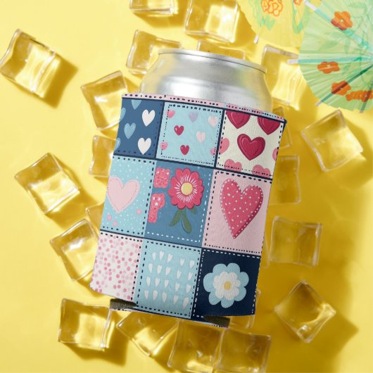 Bevalligend Cute Patchwork Ontwerp Blikjeskoeler (Insitu Zomer)