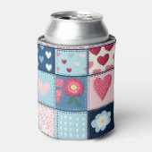 Bevalligend Cute Patchwork Ontwerp Blikjeskoeler (Blikje Voorkant)