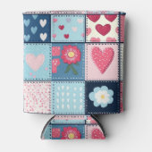 Bevalligend Cute Patchwork Ontwerp Blikjeskoeler (Voorkant)