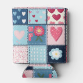 Bevalligend Cute Patchwork Ontwerp Blikjeskoeler (Achterkant)
