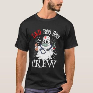 Bevalling Nurse Boo Crew Grappige Halloween Ghost T-shirt