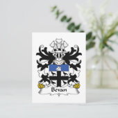 Bevan Family Crest Briefkaart (Staand voorkant)