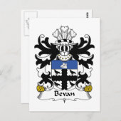 Bevan Family Crest Briefkaart (Voorkant / Achterkant)