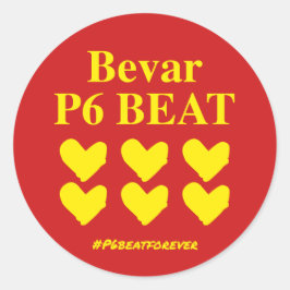 Bevar P6 BEAT Ronde Sticker