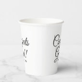 Bevat afstudeerder zwart wit de klassenjaar van he papieren bekers (Rechts)