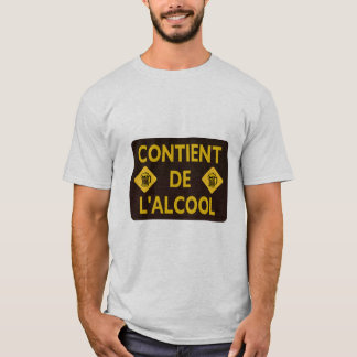 bevat alcohol biere chope binouze schuim humor t-shirt