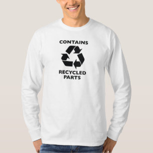 Bevat gerecycleerde onderdelen t-shirt