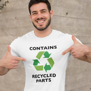 Bevat gerecycleerde onderdelen t-shirt