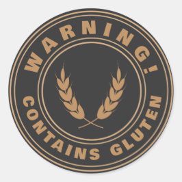 Bevat gluten voedsel allergie alert Stickers