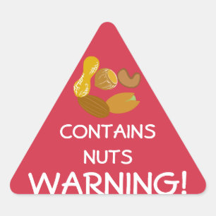 Bevat Noten Food Allergie Alert Stickers
