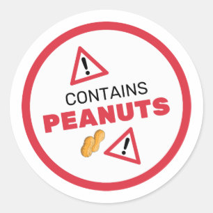 Bevat pinda's allergeen label