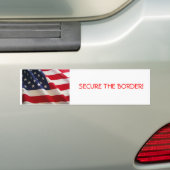 BEVEILIG DE GRENS! BUMPERSTICKER (Op auto)