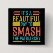 Beveilig rij V-golf, protest Vierkante Button 5,1 Cm (Voorkant)