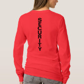 Beveiliging aangepaste Sjabloon vrouwen Diep rood T-shirt (Achterkant)