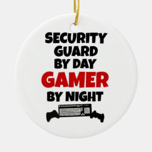 Beveiliging door Day Gamer by Night Keramisch Ornament