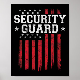 Beveiliging Trots op Amerikaanse vlag VS Patriot P Poster