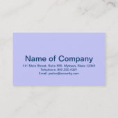 Beveiliging Visitekaartje (Achterkant)