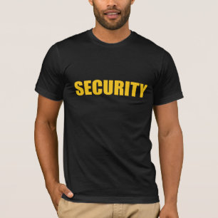 Beveiliging - zwart en geel t-shirt