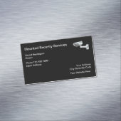 Beveiligings- en bewakingsdiensten magnetisch visitekaartje (Voorbeeld)